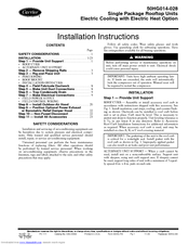 Carrier 50HG020 Installation Instructions Manual