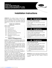 Carrier 50PG04 Installation Instructions Manual