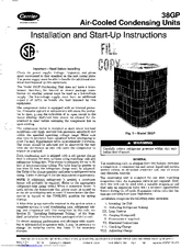 Carrier 38GP Installation And Start-Up Instructions Manual