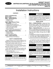 Carrier GEMINI SELECT 38APS025-050 Installation Instructions Manual