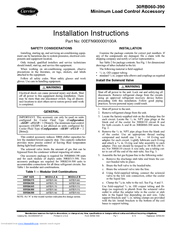 Carrier MINIMUM LOAD CONTROL ACCESSORY 30RB060-390 Installation Instructions Manual