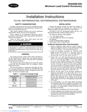 Carrier MINIMUM LOAD CONTROL ACCESSORY 30XA080-500 Installation Instructions Manual
