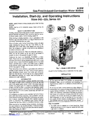 Carrier 61SW Installation, Start-Up, And Operating Instructions Manual