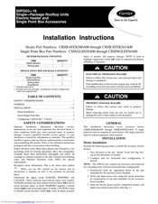 Carrier 50PG08 Installation Instructions Manual