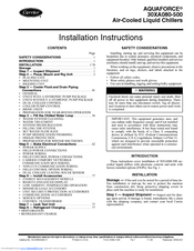 Carrier AQUAFORCE 30XA080-500 Installation Instructions Manual