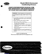 Carrier 58EJA User's Information Manual