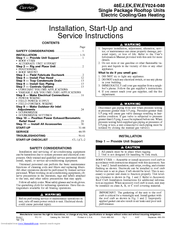 Carrier 48EJ030 Installation And Service Instructions Manual