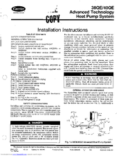 Carrier 40QE Installation Instructions Manual