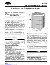 Carrier 38YSA036 Installation And Start-Up Instructions Manual