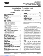Carrier AQUAZONE 50PSW036-360 Installation And Service Instructions Manual
