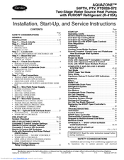 Carrier AQUAZONE 50PTV038 Installation And Service Instructions Manual