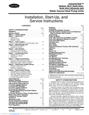 Carrier AQUAZONE RVS Installation And Service Instructions Manual