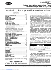 Carrier AQUAZONE 50VS Installation And Service Instructions Manual