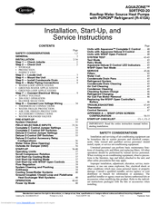 Carrier AQUAZONE 50RTP03-20 Installation And Service Instructions Manual