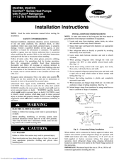 Carrier COMFORT SERIES 25HCB3 Installation Instructions Manual