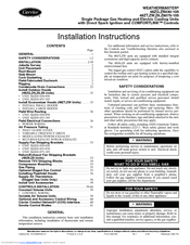Carrier WEATHERMASTER 48ZN055 User Manual