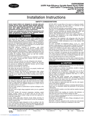 Carrier EVERGREEN 23XRV Installation Instructions Manual