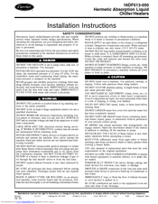 Carrier 16DF020 Installation Instructions Manual