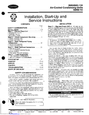 Carrier 38AH134B Installation And Service Instructions Manual