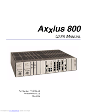 Carrier Access Network Device Axxius 800 User Manual