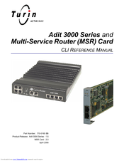 Turin Networks Adit 3500 Cli Reference Manual