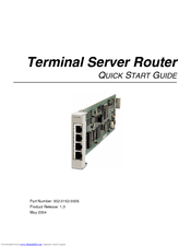 Carrier Access Terminal Server Router Quick Start Manual