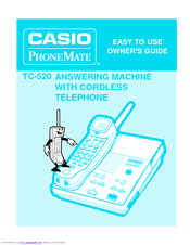 Casio PhoneMate TC-520 Owner's Manual