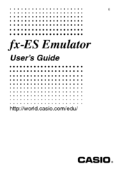 Casio EMULATOR FX-ES User Manual