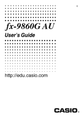 Casio fx-9860G AU PLUS User Manual