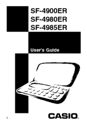 Casio SF-4900ER User Manual