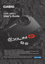Casio Exilim G EX-G1 User Manual