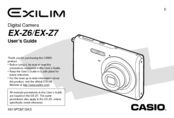 Casio Exilim EX-Z6 User Manual