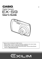 Casio EXILIM EX-S9 User Manual