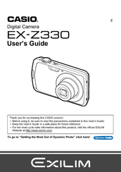Casio EX-Z330 - EXILIM Digital Camera User Manual