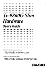 Casio SLIM FX-9860G Hardware User's Manual