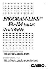 Casio PROGRAM-LINK FA-124 User Manual