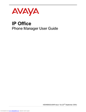 Avaya Phone Manager Pro User Manual