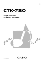 Casio CTK720AD - 12-NOTE Polyphonic Electronic Keyboard User Manual