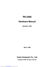 Casio Cassiopeia PA-2400 Hardware Manual