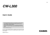 Casio CW-L300 - Disc Title Printer B/W Thermal Transfer User Manual