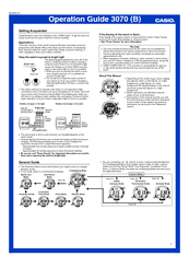 Casio 3070(B) Operation Manual