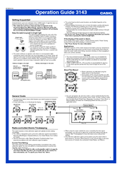 Casio 3143 Operation Manual