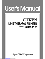 Citizen CBM-262 Type II User Manual