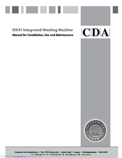 CDA CI931 Manual For Installation, Use And Maintenance