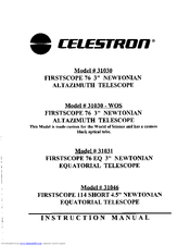 Celestron FirstScope 114 31046 Instruction Manual