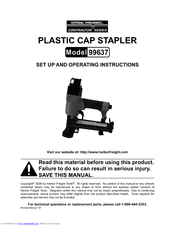 Central Pneumatic PLASTIC CAP STAPLER 99637 Set Up And Operating Instructions Manual