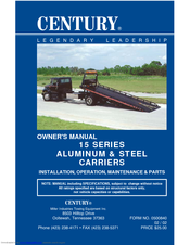 Century 15 SERIES 15 Installation And Operation Manual