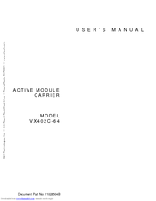C&H Active Module Carrier VX402C-64 User Manual