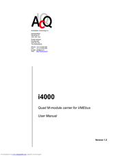 AcQuisition Technology Quad M-module Carrier i4000 User Manual
