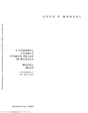 C&H Technologies M222 User Manual